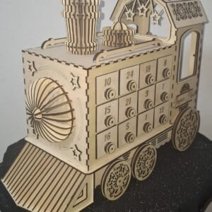 Calendrier de l’Avent en bois – Train de Noël