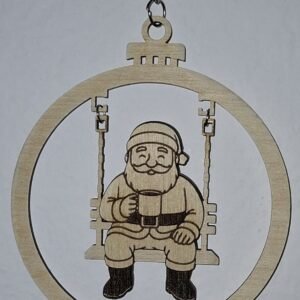 Boule de Noël – Père Noël sur balançoire